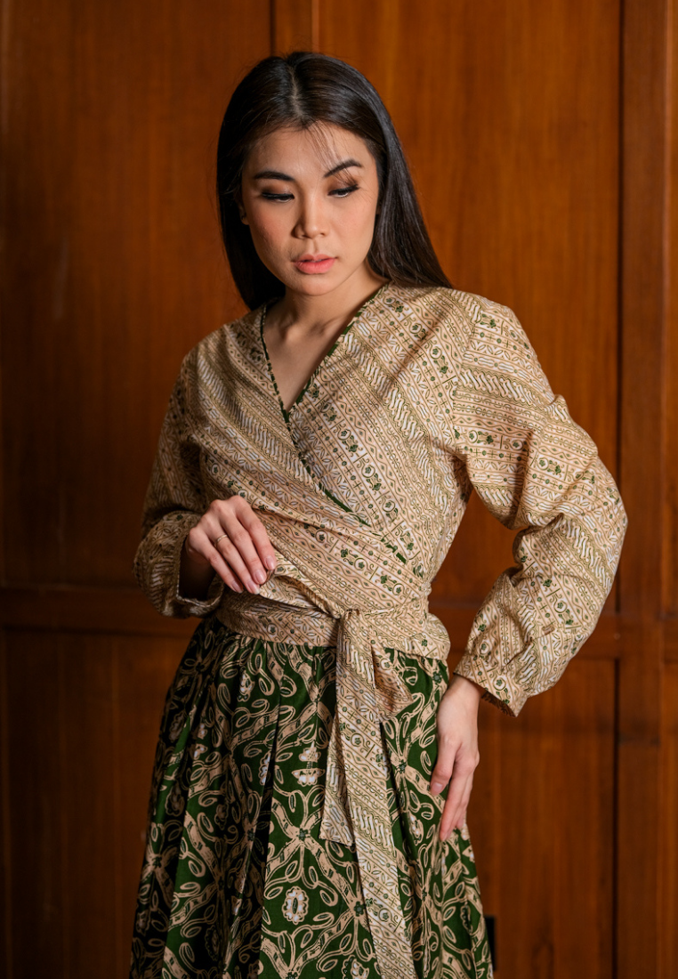 Alisha Warp Blouse Tribal Green