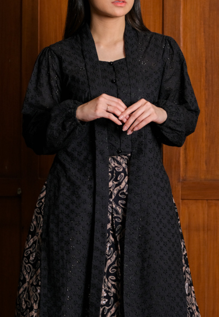 Asmarin Long Kebaya Black
