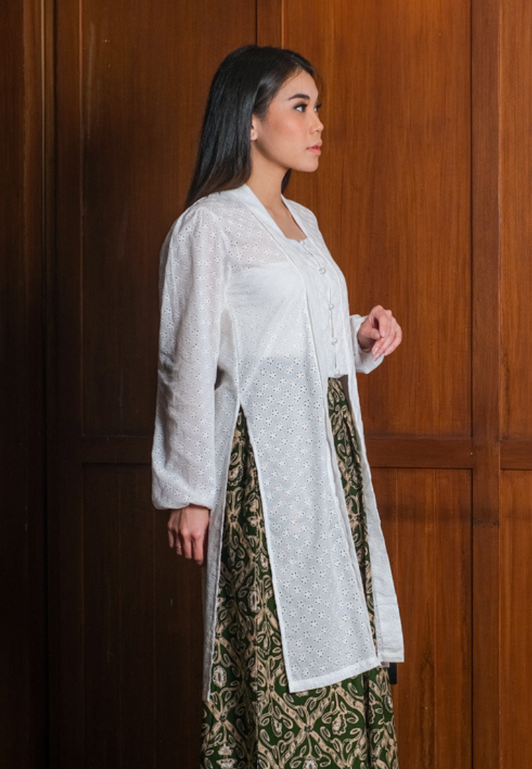 Asmarin Long Kebaya Offwhite