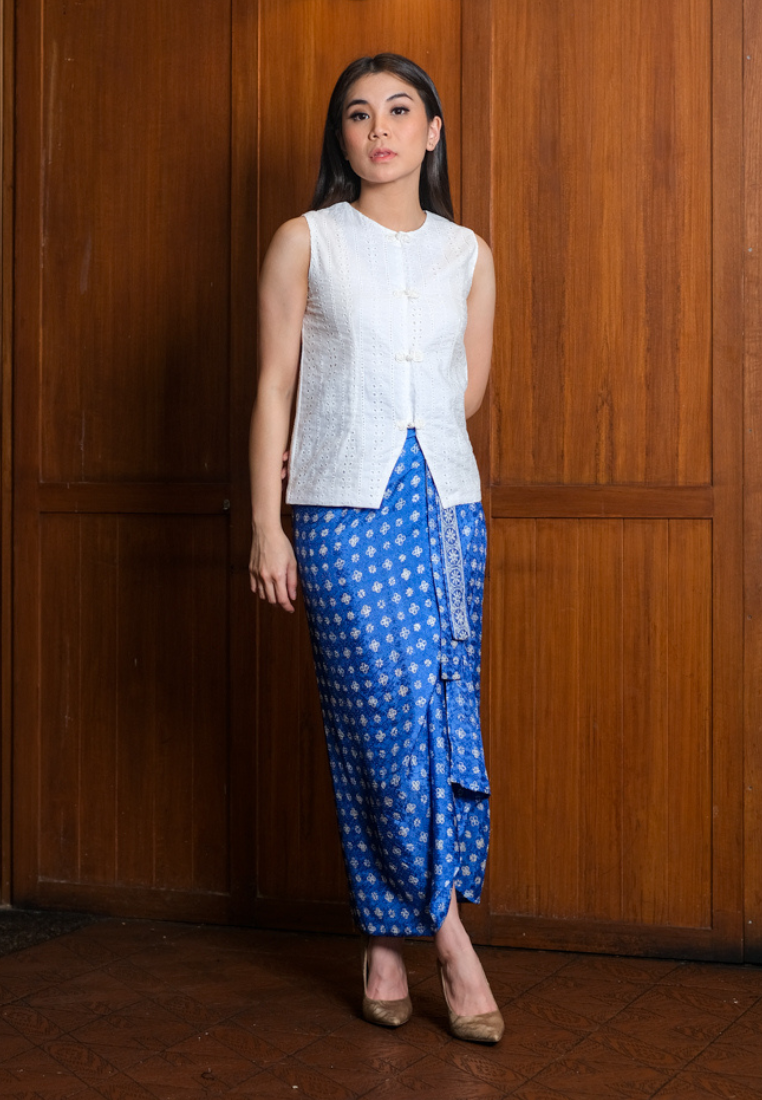 Risya Wrap Skirt Blue