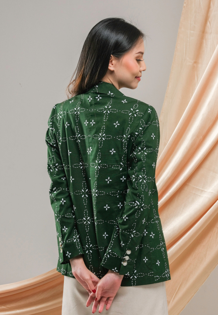 Karmina Blazer Batik Green