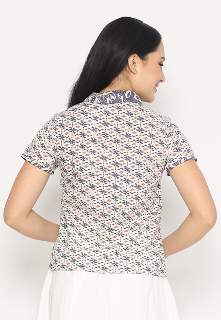 Mia Blouse Motif B Grey