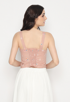 Mayang Tank Jumputan Beige