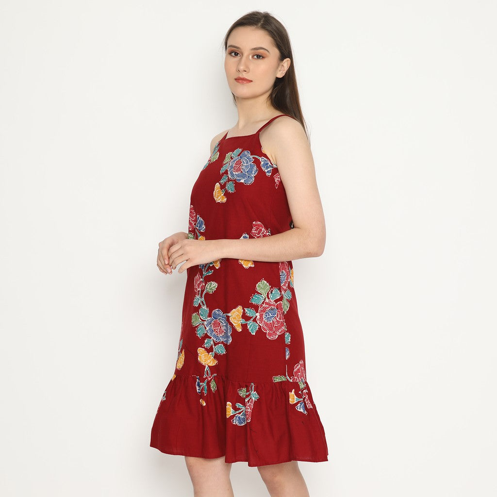 Kichi Batik Dress Batik Sukma Red