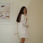 Kichi Batik Shirtdress Jumputan Putih Kansa