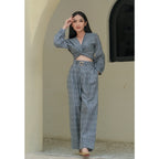 Alisha Wrap Blouse Hujan Grey