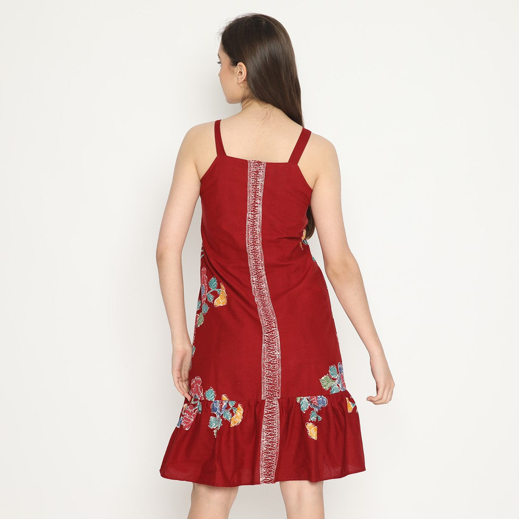 Kichi Batik Dress Batik Sukma Red