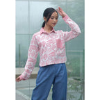 Rafifa Crop Shirt Pink