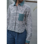 Rafifa Crop Shirt Green
