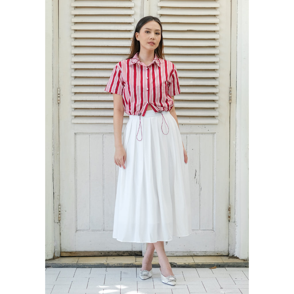 Datya Crop Shirt Red