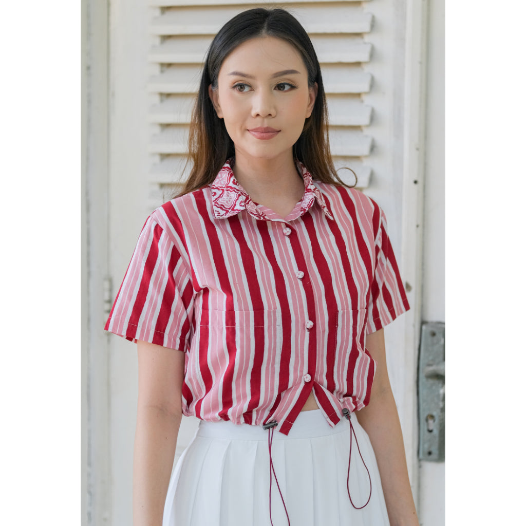 Datya Crop Shirt Red