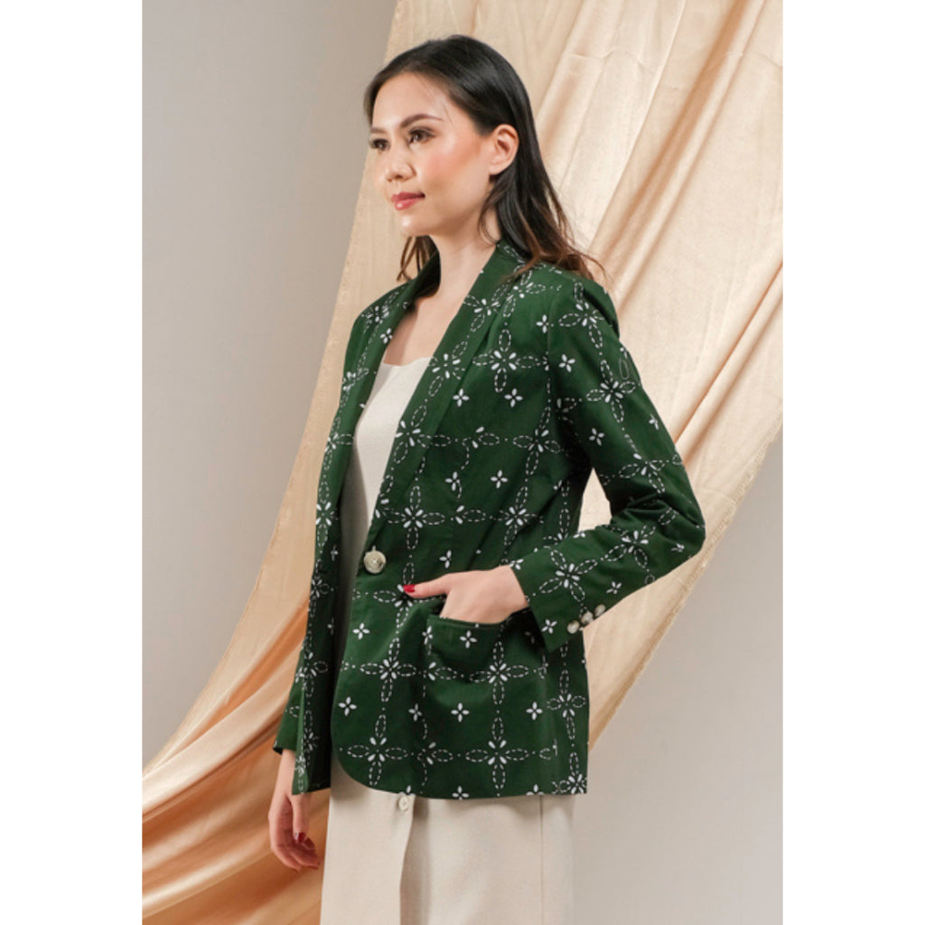 Karmina Blazer Batik Green