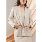 Karmina Blazer Plain Oat