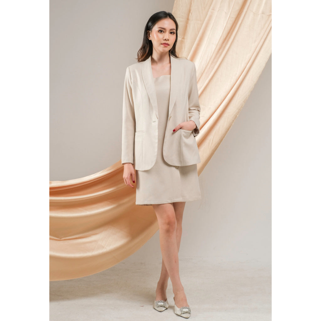 Karmina Blazer Plain Oat