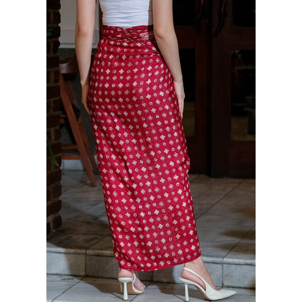 Risya Wrap Skirt Red