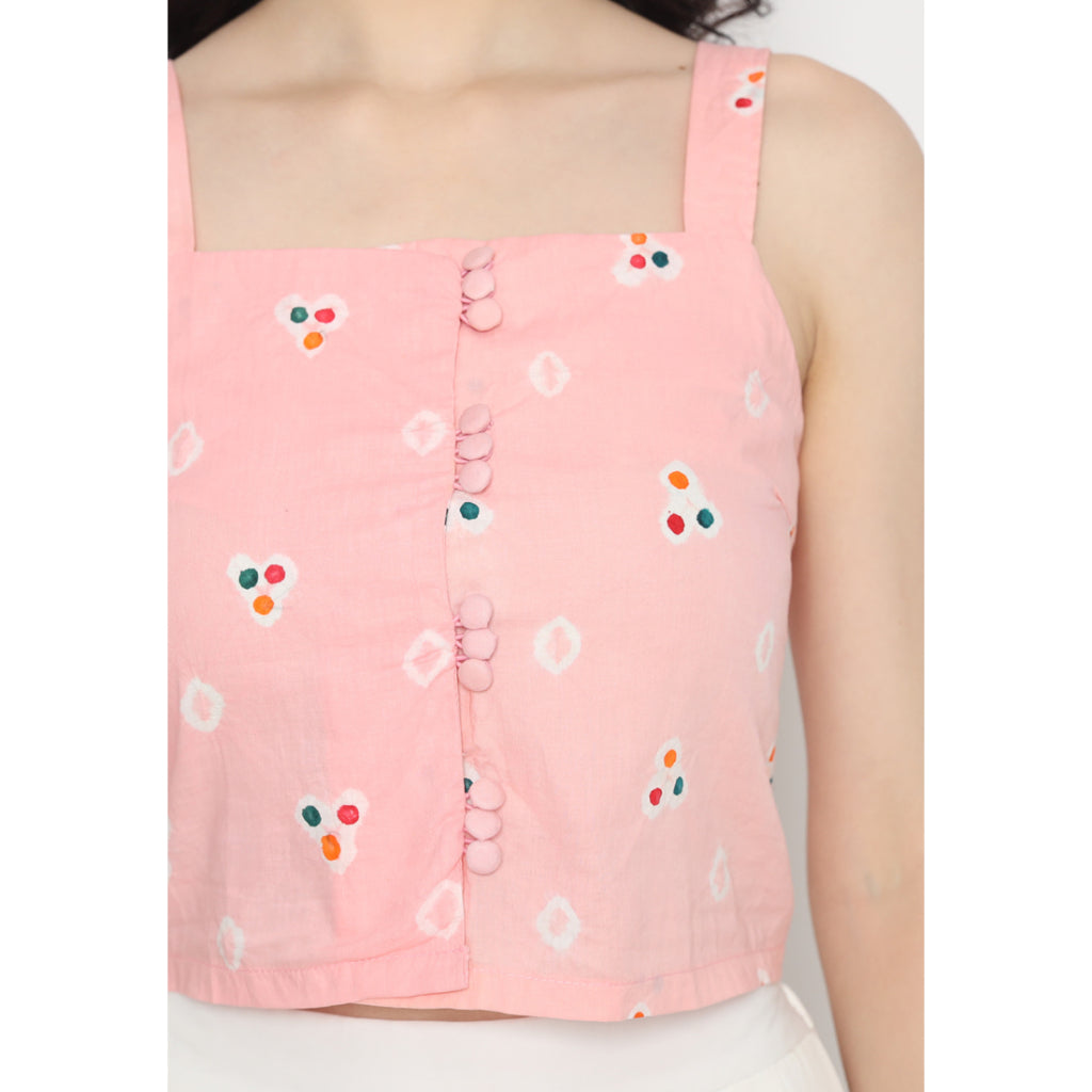 Mayang Tank Jumputan Pink