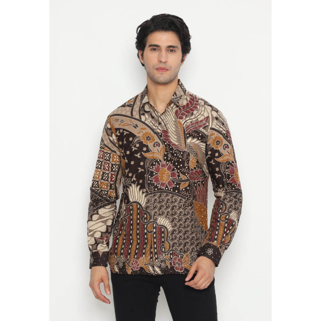 Kichi Batik Kemeja Batik Pria Nala Black