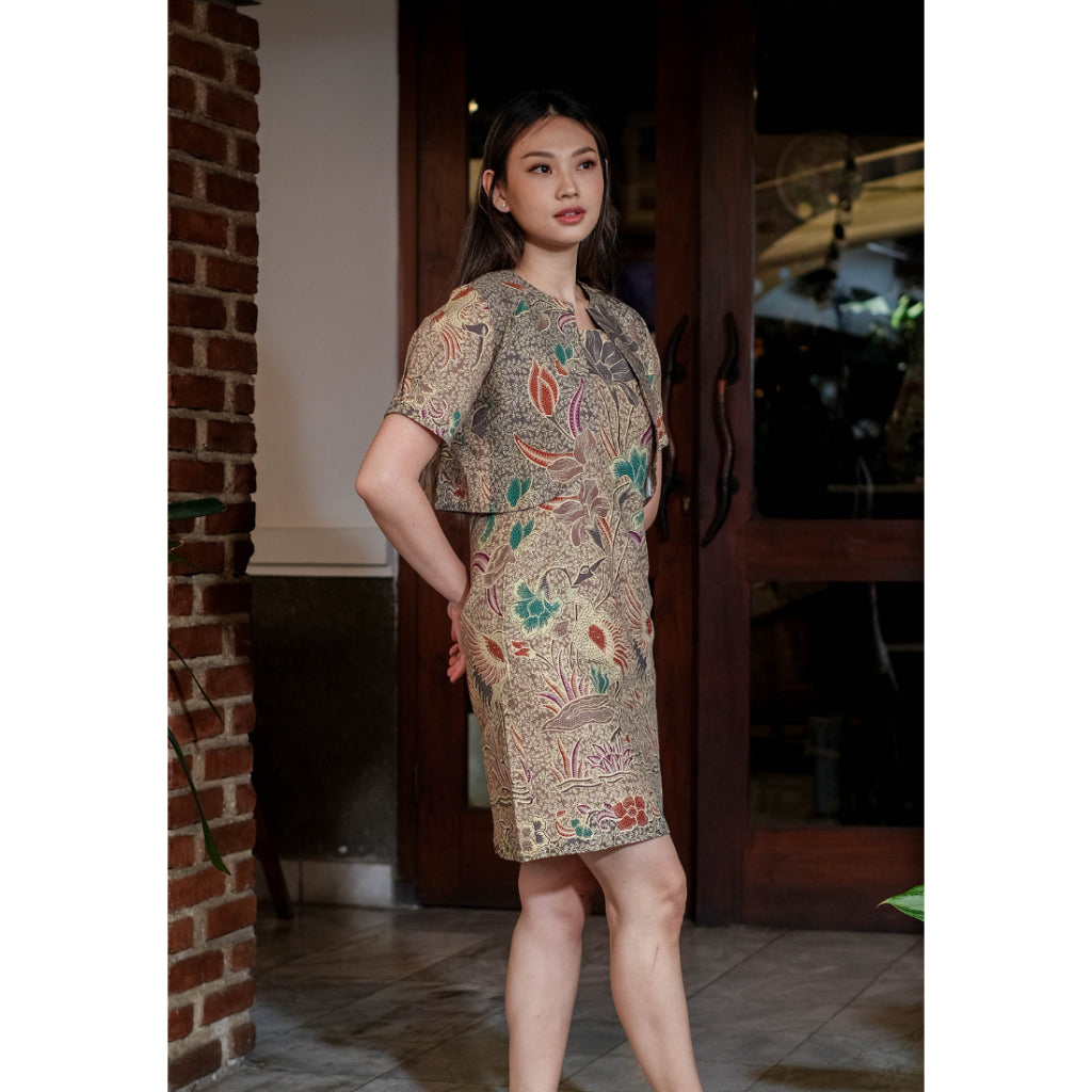 Kanira Set Dress Brown
