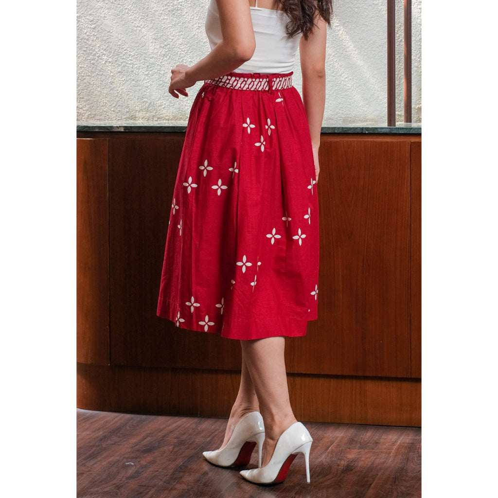 Gita Skirt Kawung Red