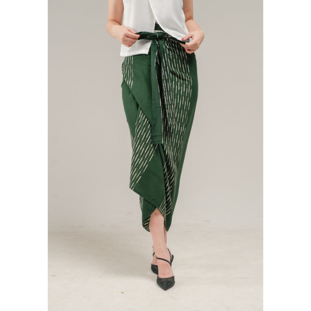 Ananta Wrapskirt Hujan Dark Green