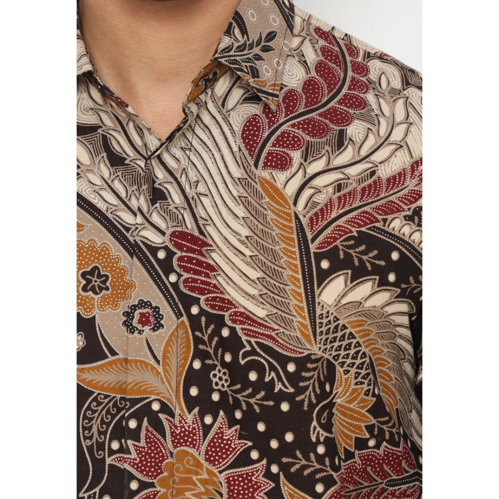 Kichi Batik Kemeja Batik Pria Nala Black