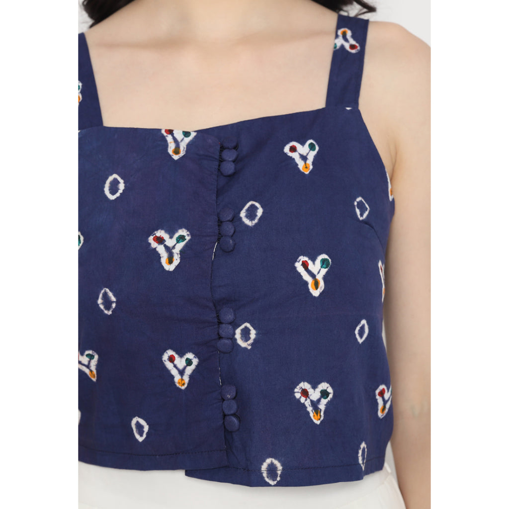 Mayang Tank Jumputan Navy