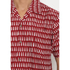 Kichi Batik Kemeja Batik Pria Catra Gigi Red
