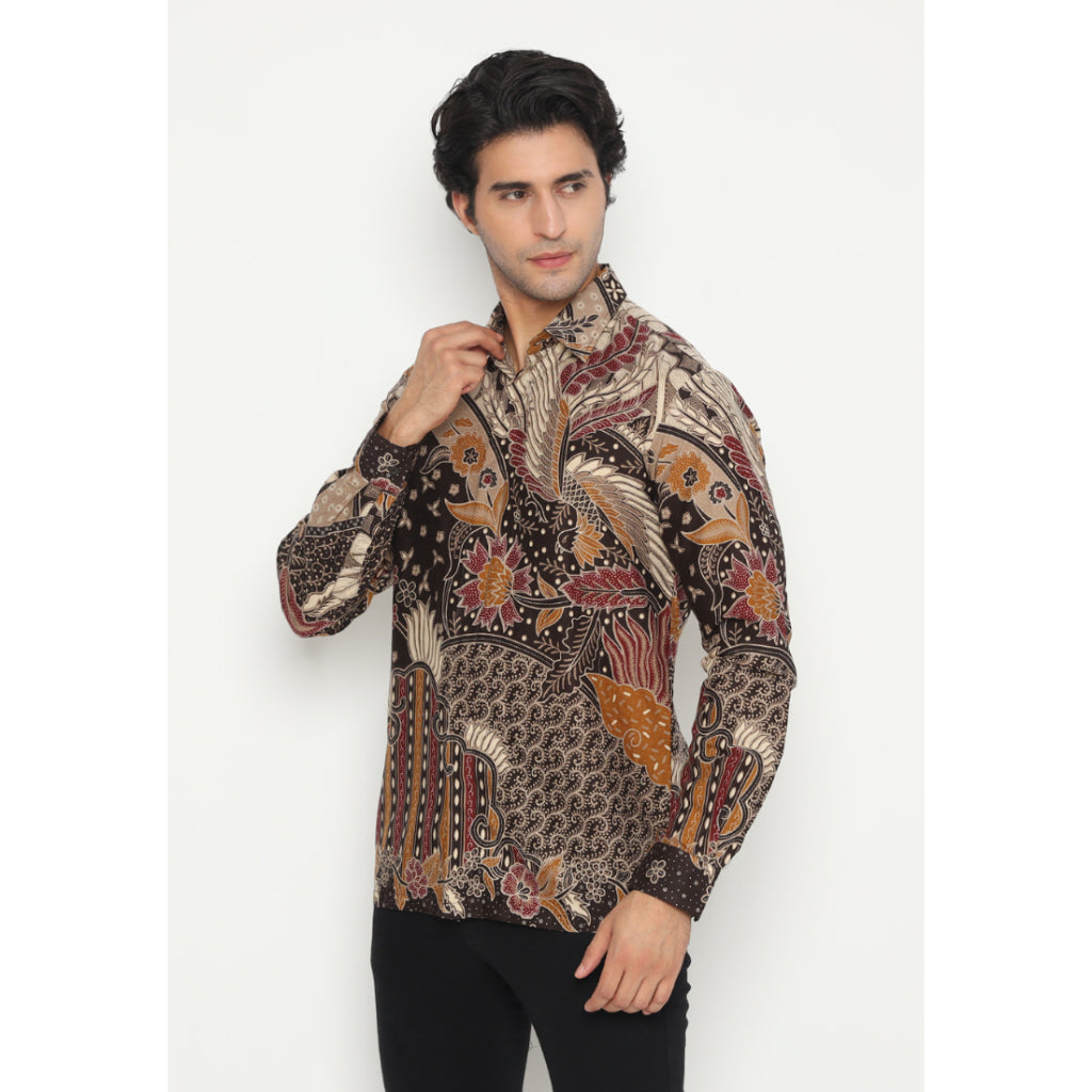 Kichi Batik Kemeja Batik Pria Nala Black