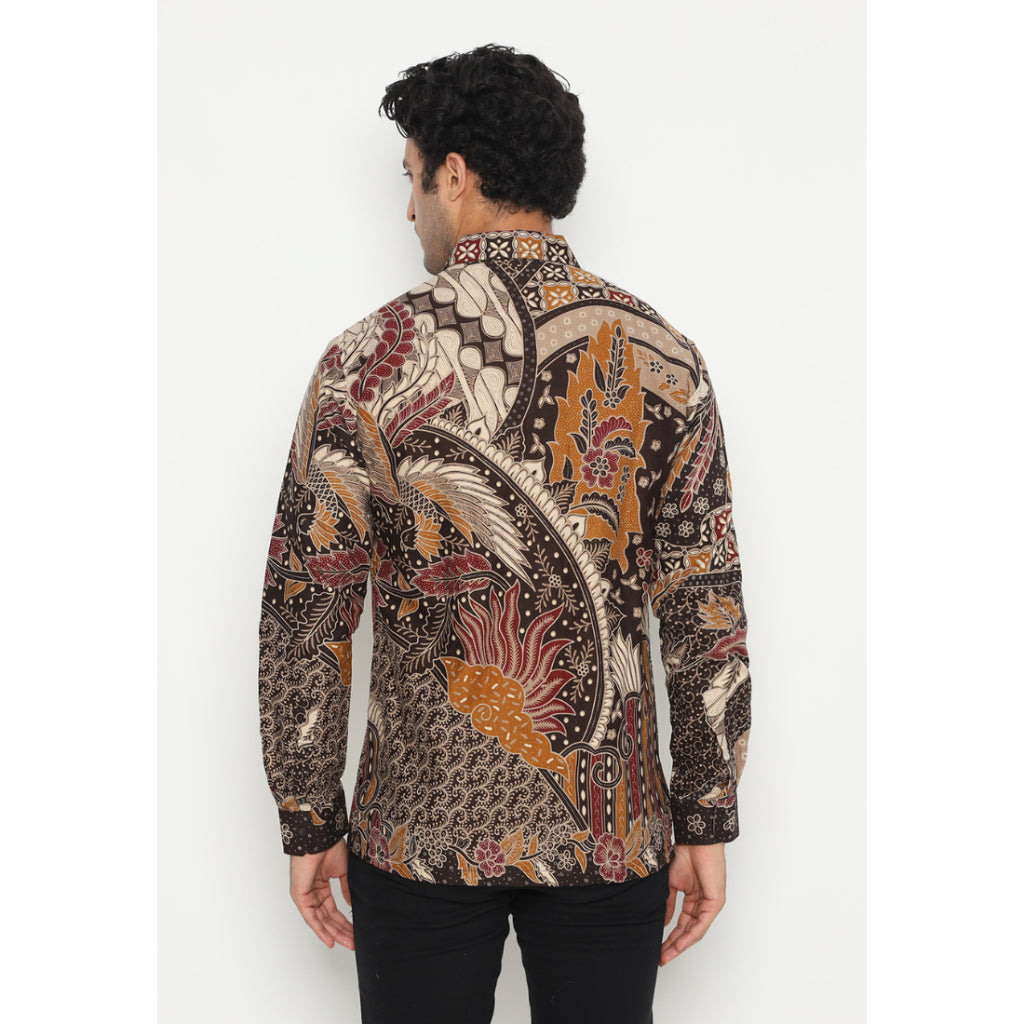Kichi Batik Kemeja Batik Pria Nala Black
