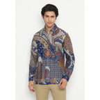 Kichi Batik Kemeja Batik Pria Nala Blue