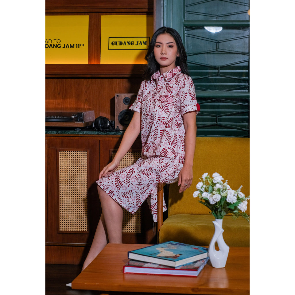 Kasmira Shirt Dress Red