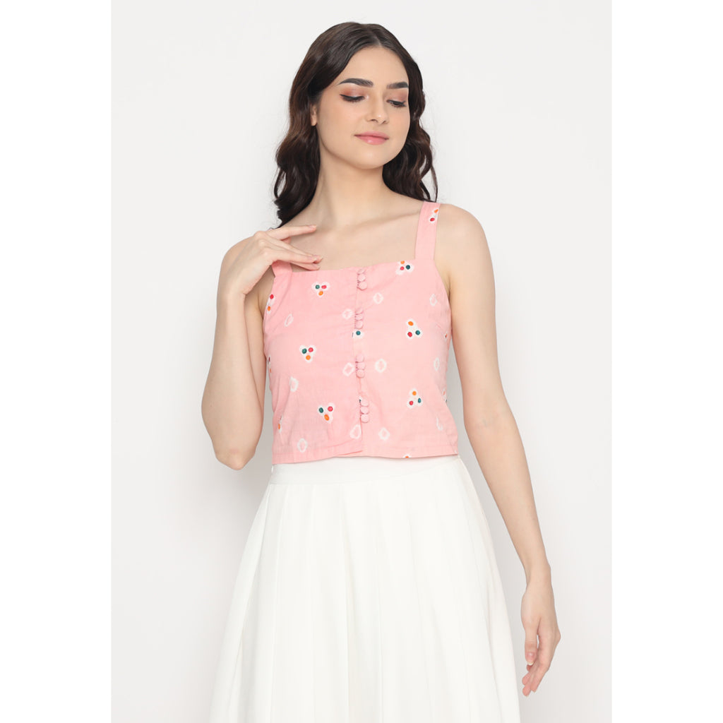 Mayang Tank Jumputan Pink