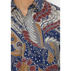 Kichi Batik Kemeja Batik Pria Nala Blue