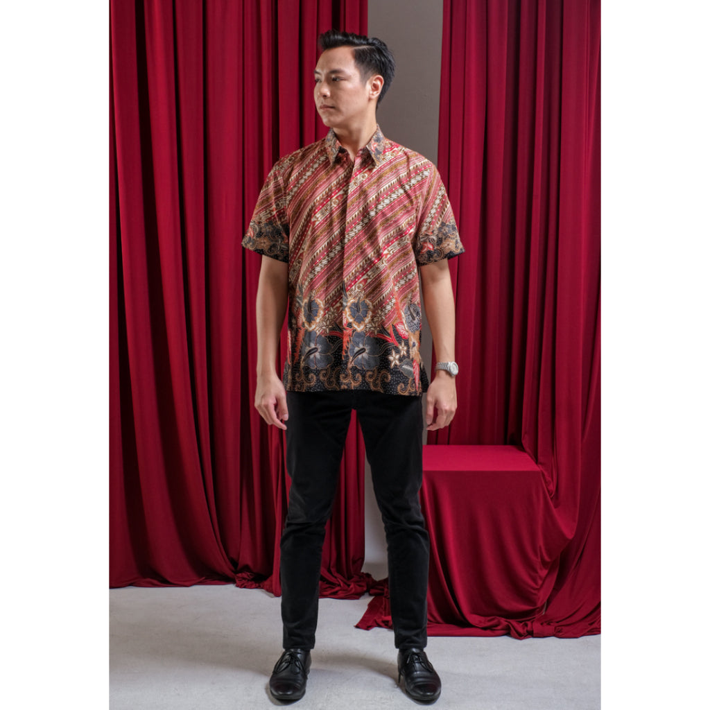 Kichi Batik Kemeja Batik Pria Laksana Black