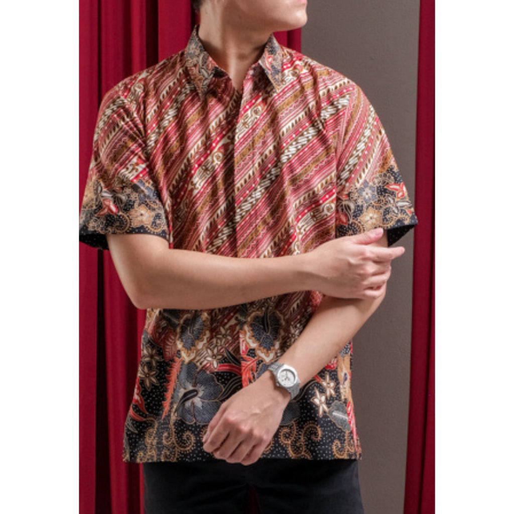 Kichi Batik Kemeja Batik Pria Laksana Black