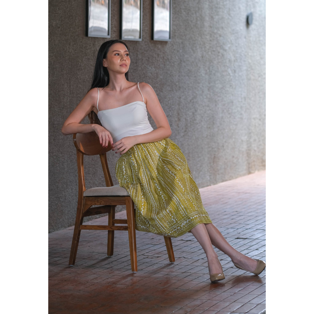 Kichi Batik Rok Batik Gita Tribal Lime