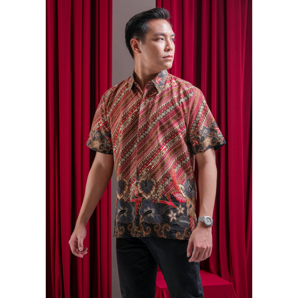 Kichi Batik Kemeja Batik Pria Laksana Black