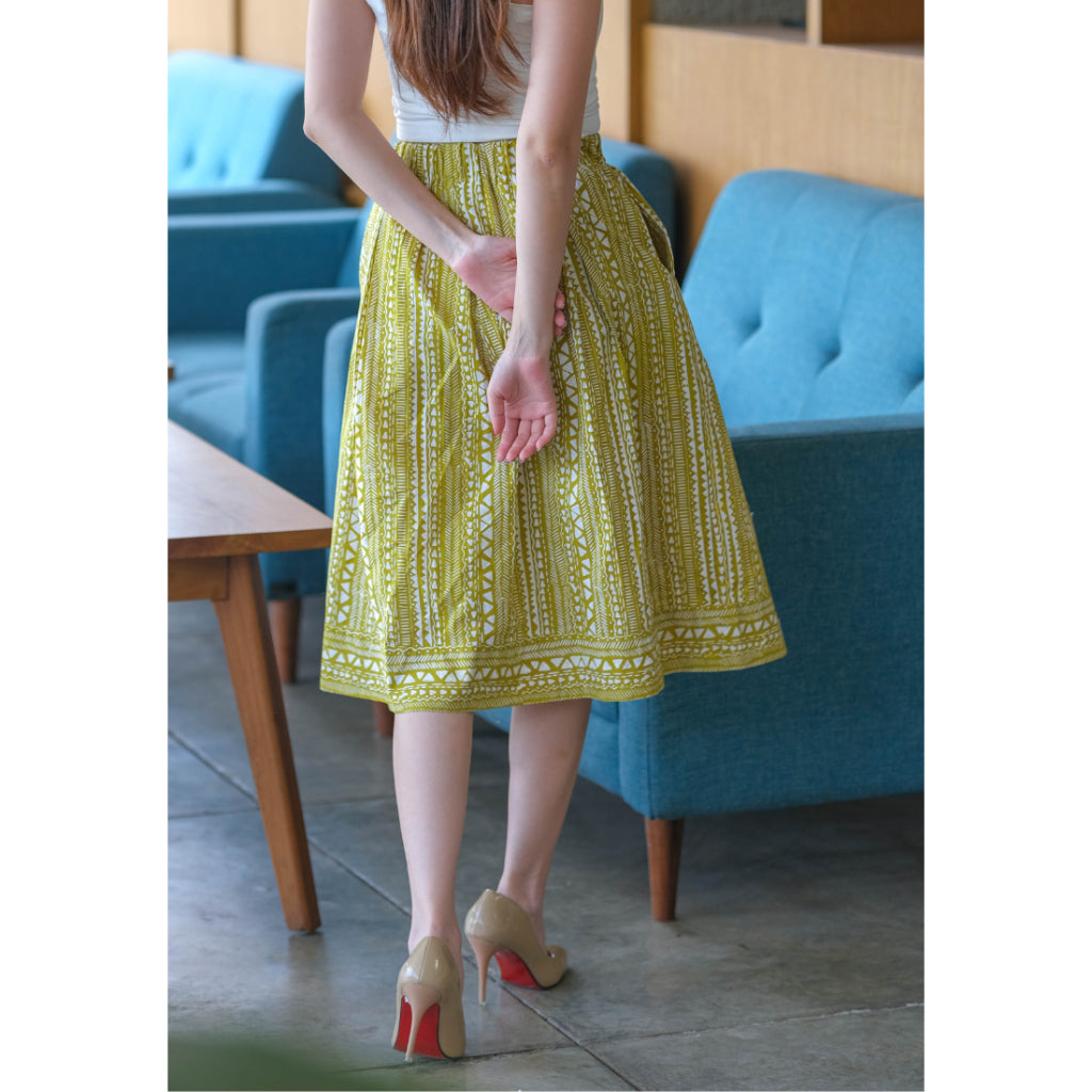 Kichi Batik Rok Batik Gita Tribal Lime