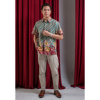 Kichi Batik Kemeja Batik Pria Laksana Green