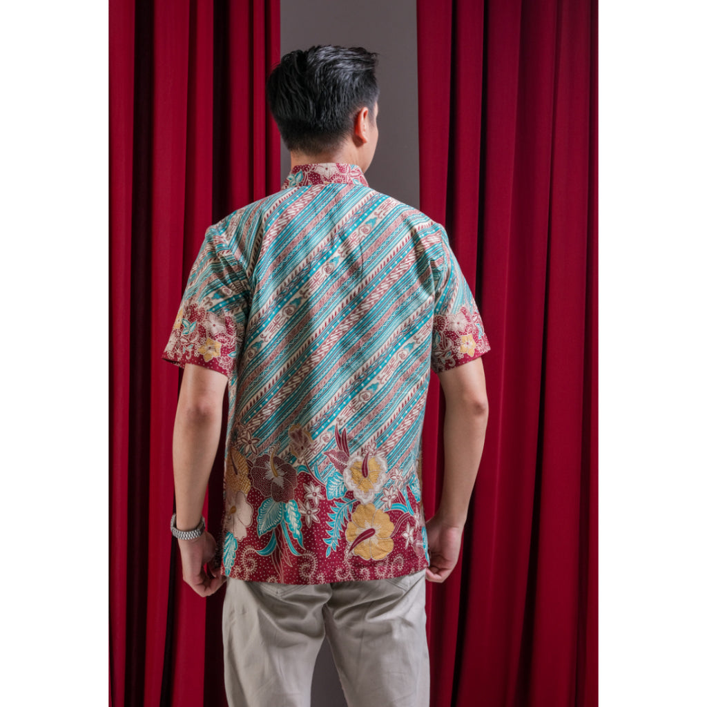Kichi Batik Kemeja Batik Pria Laksana Green
