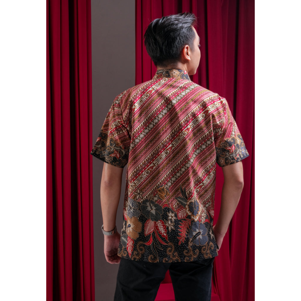 Kichi Batik Kemeja Batik Pria Laksana Black