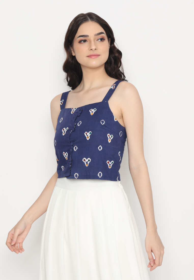 Mayang Tank Jumputan Navy