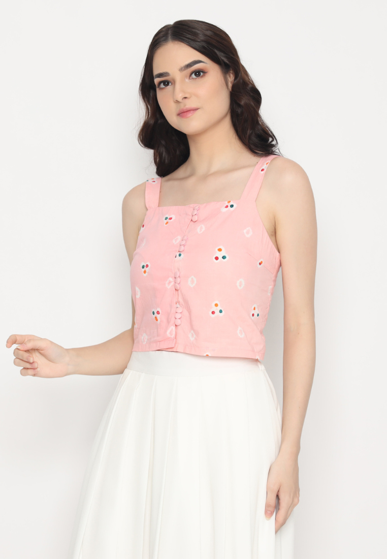 Mayang Tank Jumputan Pink